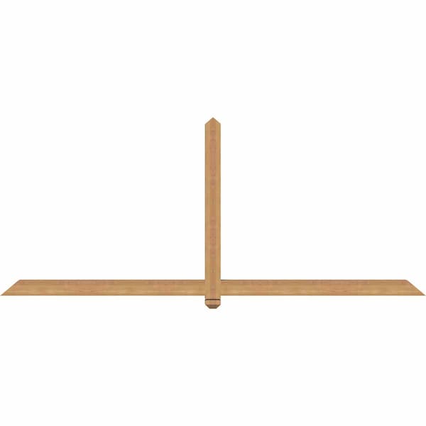 Ekena Millwork Eugene Smooth Timber Gable Bracket, Western Red Cedar, 96"W x 40"H x 3 1/2"D x 3 1/2"F, 10/12 Pitch GBW096X40X0404EUG00SWR - main